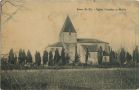 Carte postale ancienne - Sames - Église, Cimetière et Mairie.