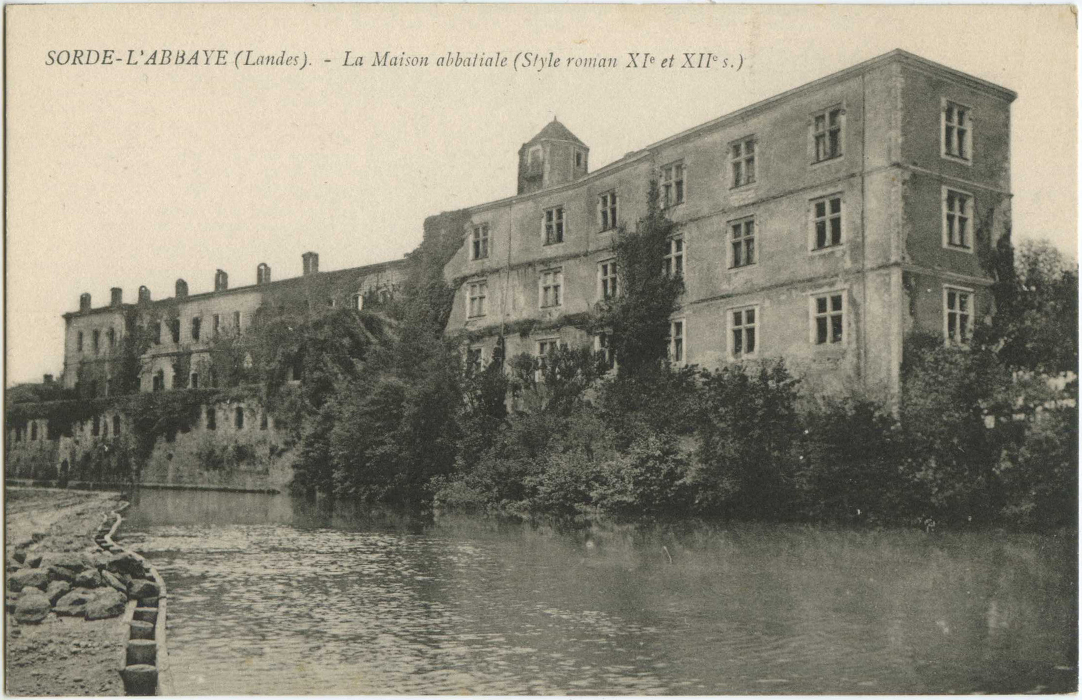 Sorde-l'Abbaye - La Maison abbatiale (Style roman XI<sup>e</sup> et XII<sup>e</sup> s.)