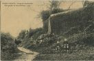 Carte postale ancienne - Sorde-l'Abbaye - Restes des fortifications - Rive gauche du Gave d'Oloron - 1911