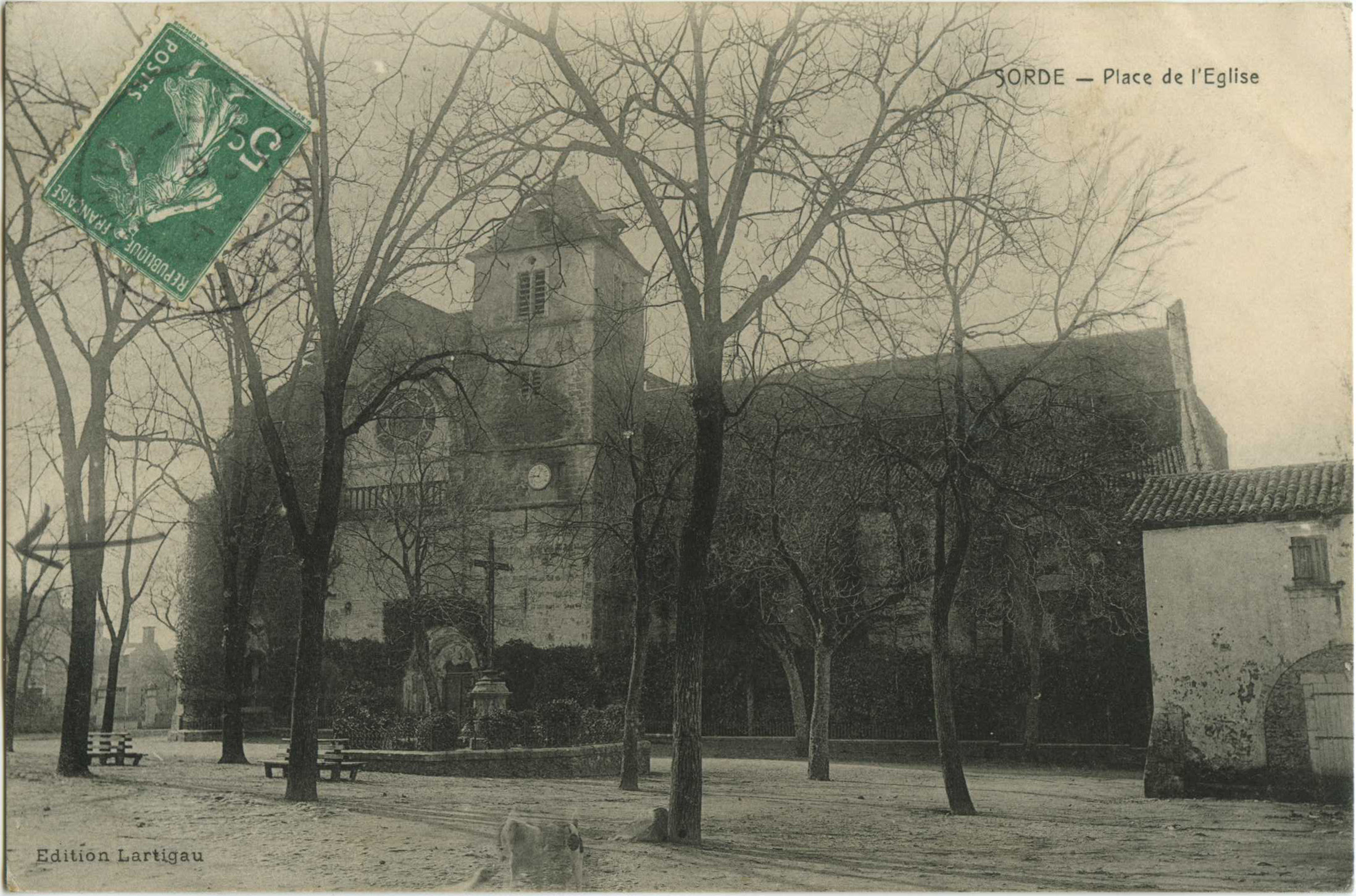 Sorde-l'Abbaye - Place de l'Eglise